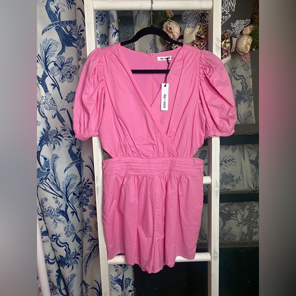 Pink Puff Sleeve Dress